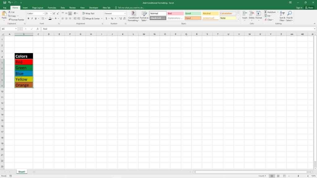 How to format cells of Excel