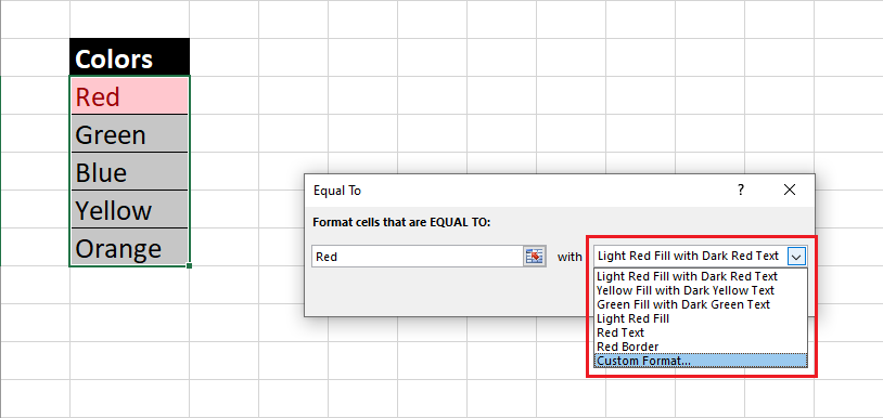 Change background color of a cell with conditions