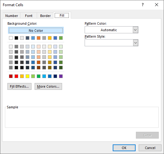 Change background color of a cell with conditions of Excel