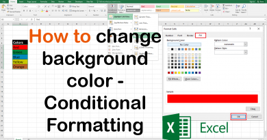 Excel Conditional Formatting Get Basic Idea