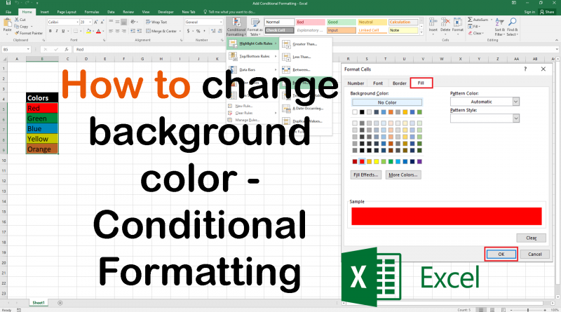 Excel Conditional Formatting Get Basic Idea