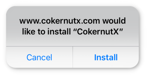 CokerNutX - Install on iOS