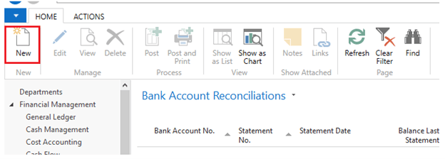 Bank Reconciliation in Microsoft Dynamics Navision
