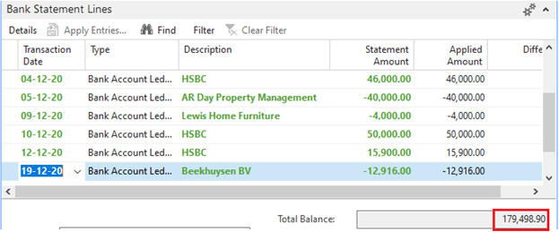 Bank Reconciliation in Microsoft Dynamics Navision