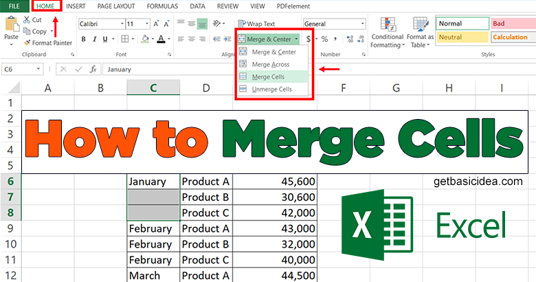 How to Merge Cells in Excel