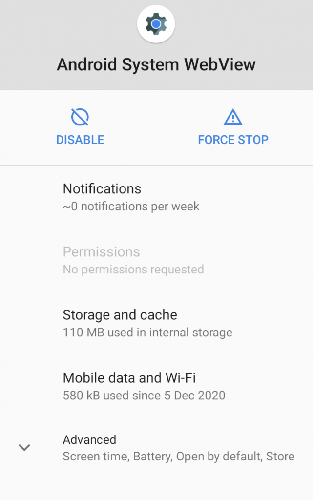 What is Android System WebView?