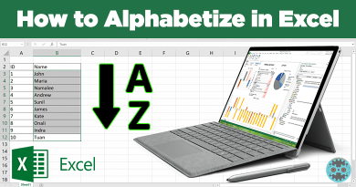 How to alphabetize in Excel