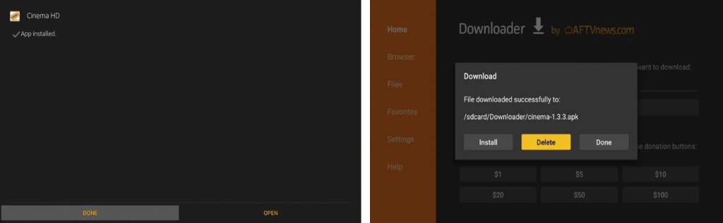 Download and install Cinema HD on Firestick
