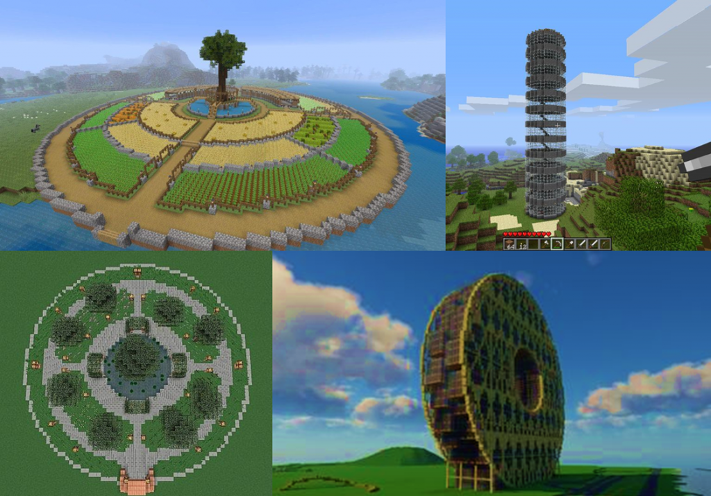 Different Minecraft Circle Structures