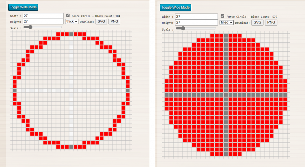 Minecraft Circle Generator Tool