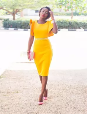 Bright in yellow ensemble