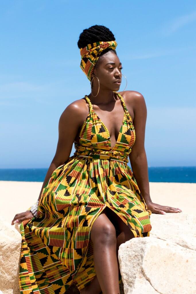 Ankara Print Beach Dress