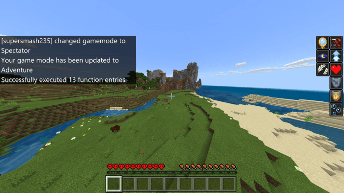 Spectator mode of Minecraft