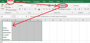 what is text wrapping in spreadsheet