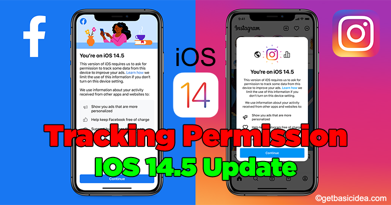 Facebook and Instagram asks for Tracking permission on iOS 14.5 update