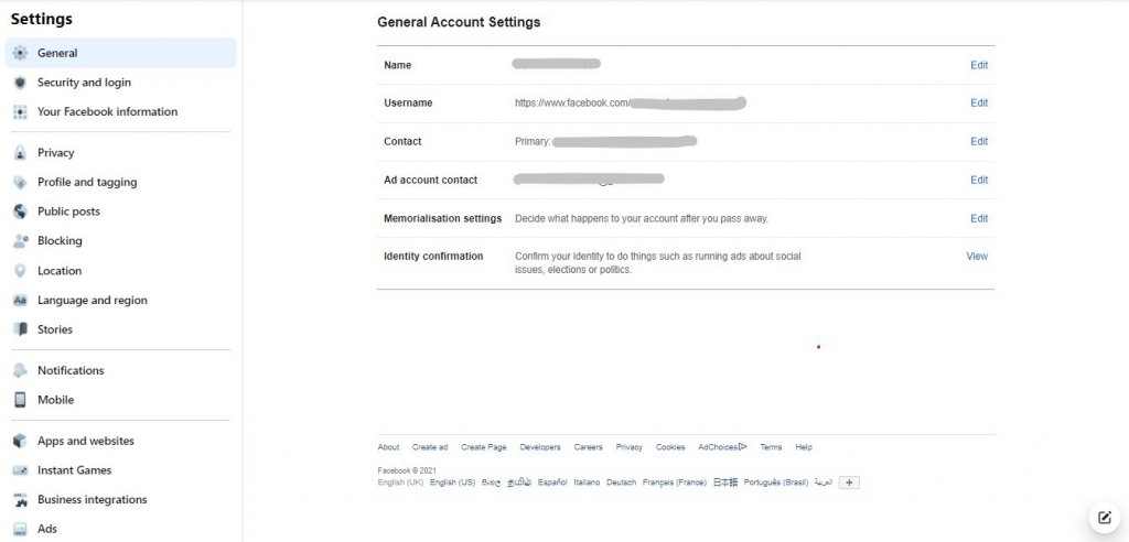 Change your name on your Facebook profile