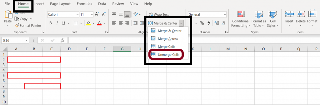This image indicates the method 5 in split cells in Excel