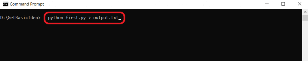 this image indicates the second way of using command line on how to run a Python script on Windows