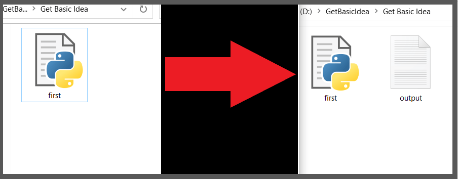 this image indicates the directory of the output of method 1