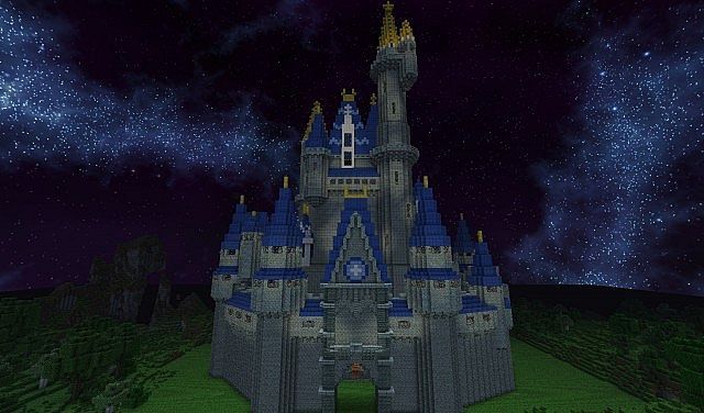 Cinderella castle made in Minecraft