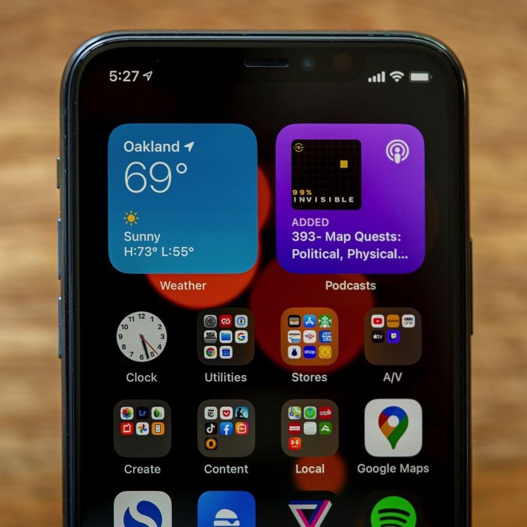 Iphone 11 Widgets Section