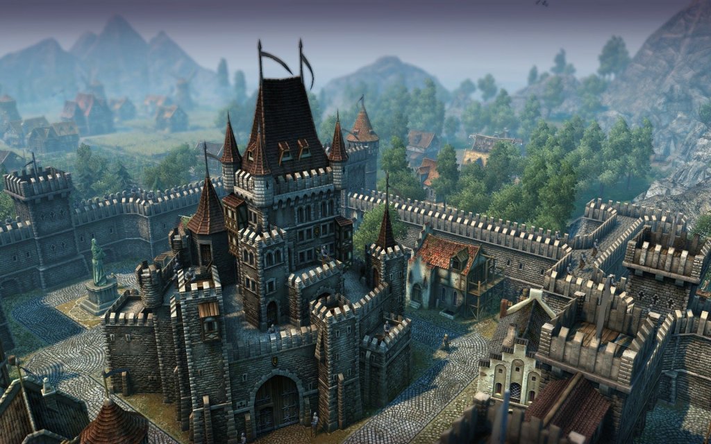 A beautiful Medieval castle and village of Minecraft.