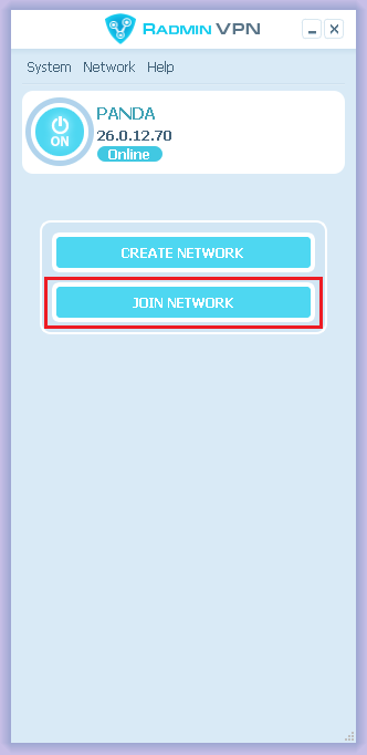 Radmin VPN - Join Network