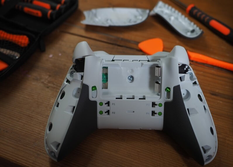 Remove the Safety Screws using the T8 screwdriver to take apart Xbox One controller.