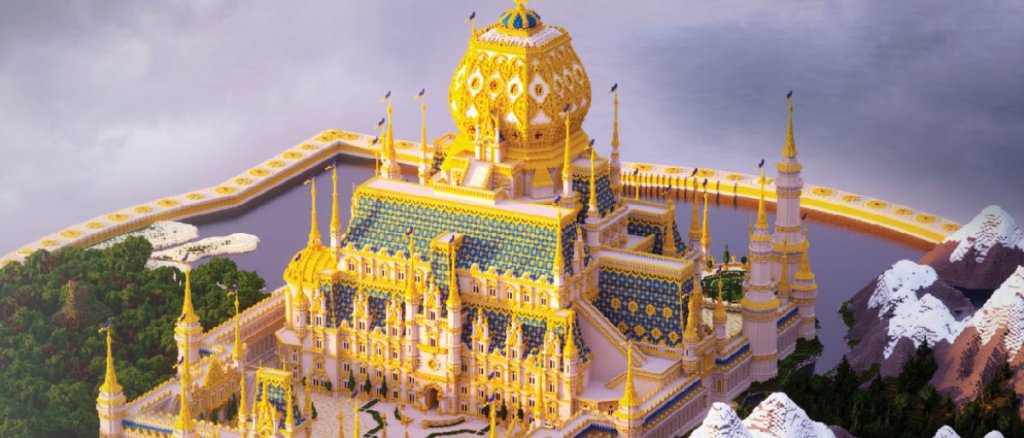 The golden castle of Minecraft made by Mutereu.
