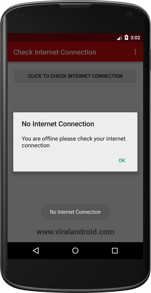 Check network connection of your Android device.