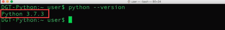 check python version in macOS