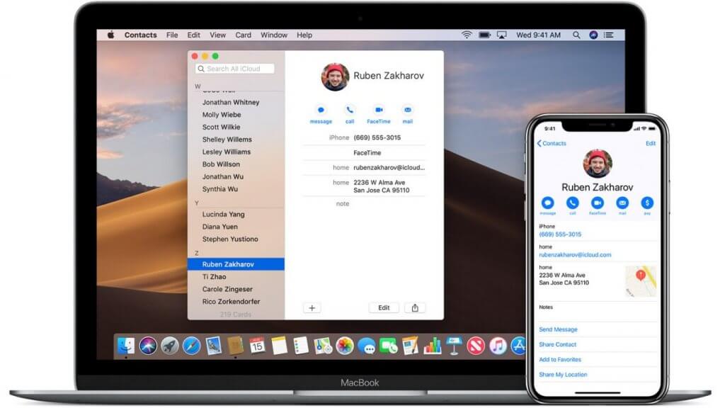 Sync contacts from iphone to mac
