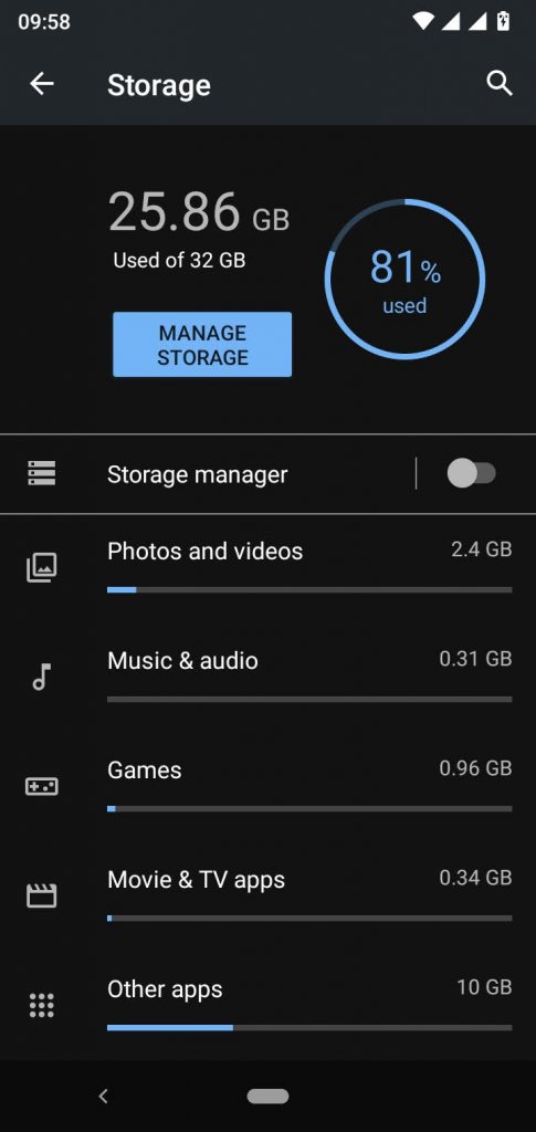 Go to storage to empty trash on Android.