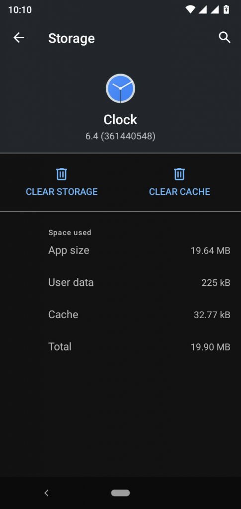Press clear cache to clear trash on the app to empty trash on Android