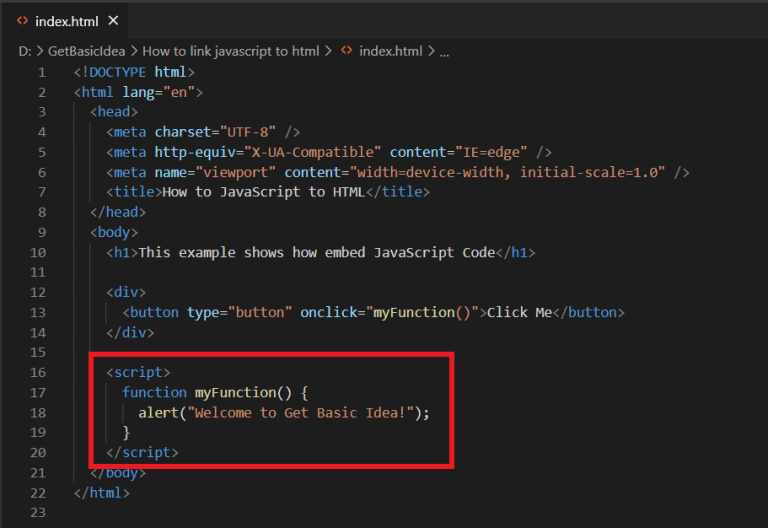 How to Link JavaScript to HTML?