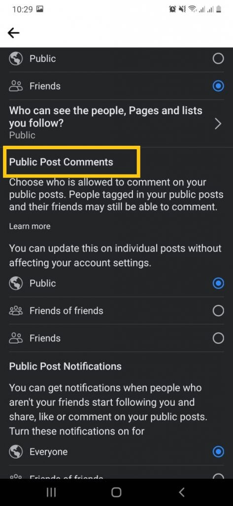 Public Post Comment window when turn off comments- Turn off comments on Facebook posts.