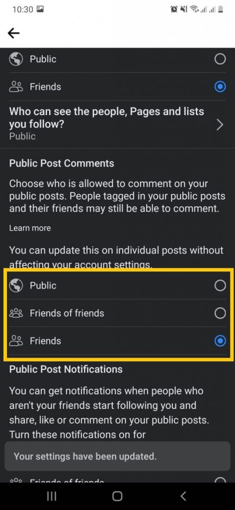 Comment status when turn off comments. Turn off comments on Facebook posts.