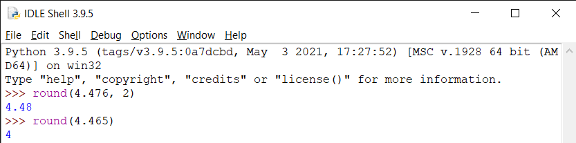 first method of how to round in Python