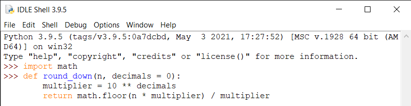 this image is about the method 5 on how to round in python