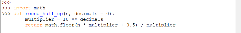 this image is about the method 6 on how to round in python