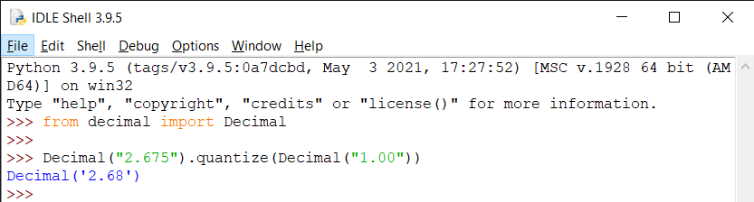 this image is about the method 9 on how to round in python