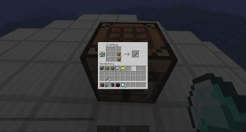 Crafting Sticks in Minecraft