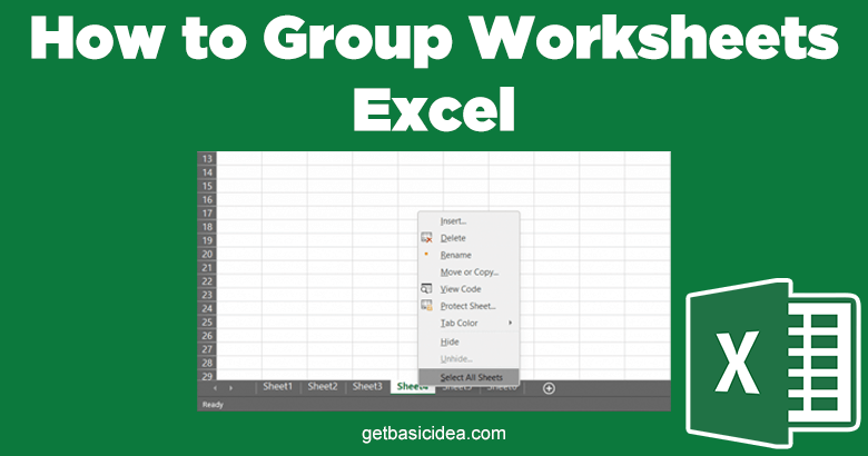 How to Group Worksheets in Excel