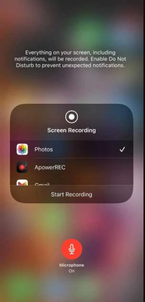 Turn microphone on to screen record on iPhone 12 with audio