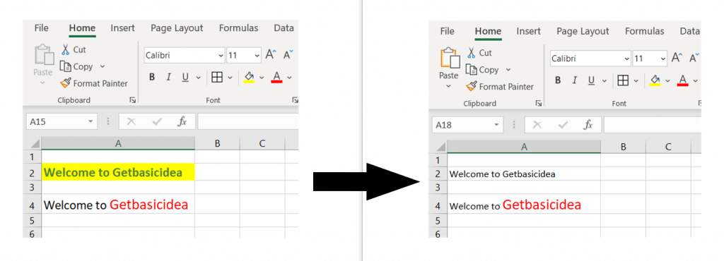 image about where clear format cannot be used