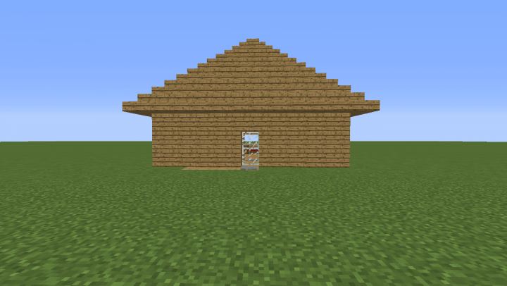 A simple roof design in Minecraft