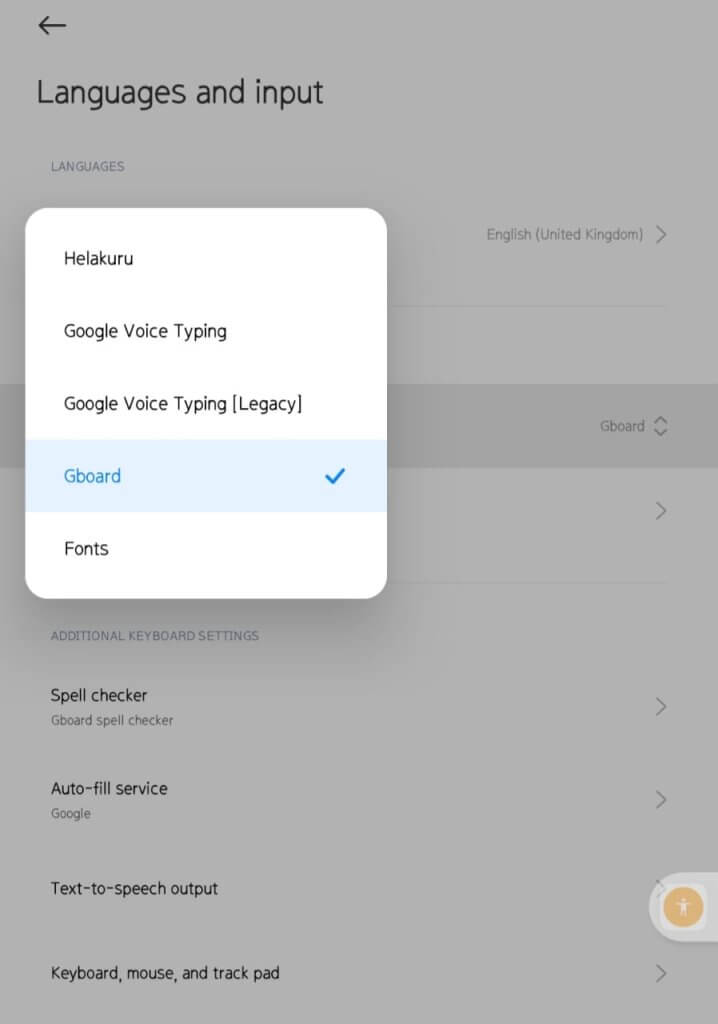 Select Gboard as your input method to clear clipboard in Android