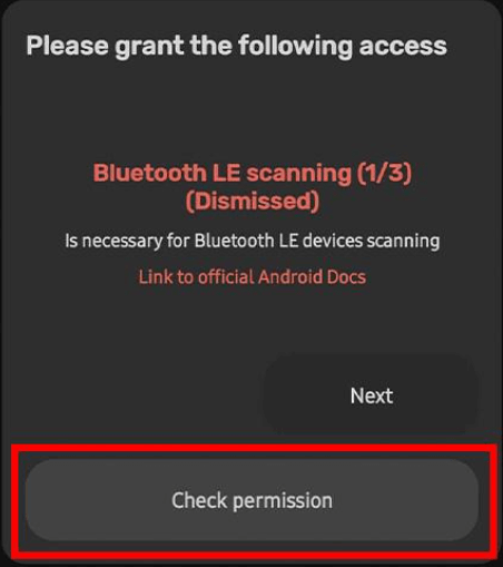 Bluetooth LE Scanning Permission to check Airpod battery on Android