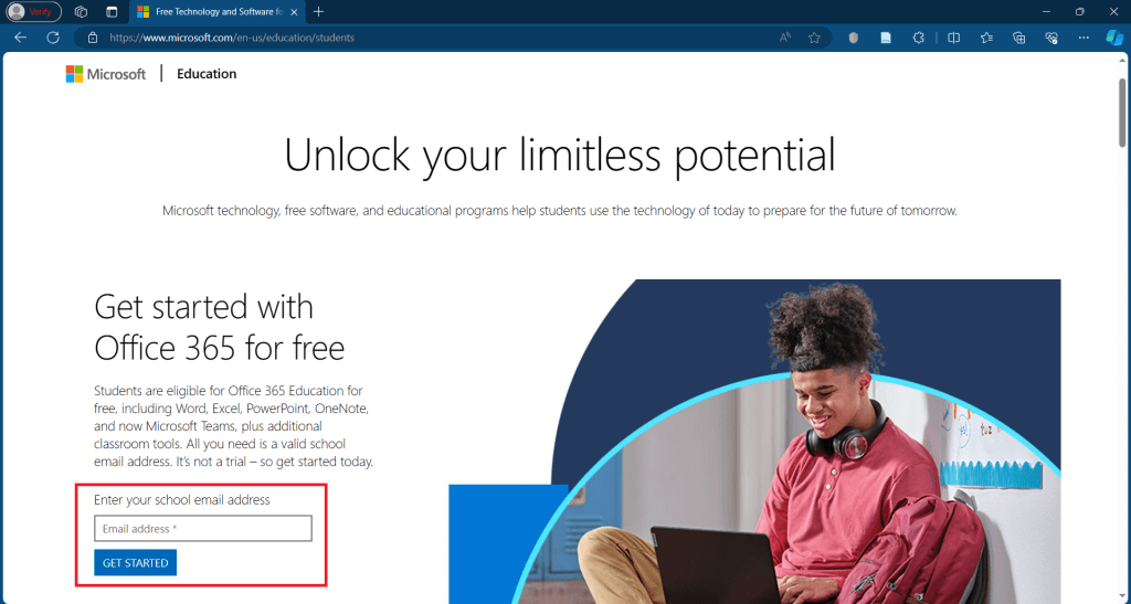 Sign up for office 365 education