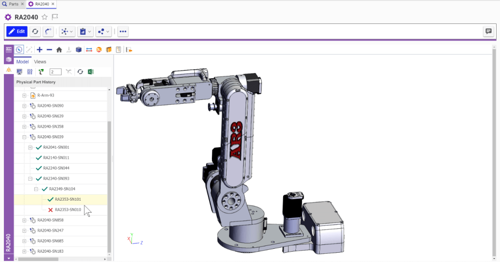 Robot arm simulation